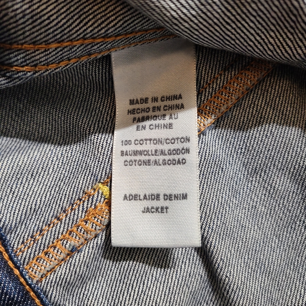 Lucky Brand Womens Small Blue Jean Jacket Adelaide Denim Tomboy Trucker - Picture 6 of 6